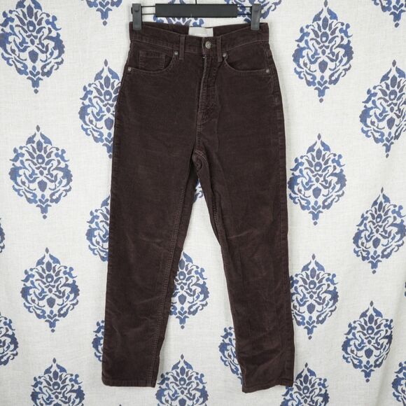 Everlane Pants - Everlane Womens Jeans Baby Cord Cheeky Pant Sz 25 Corduroy Crop Espresso Brown